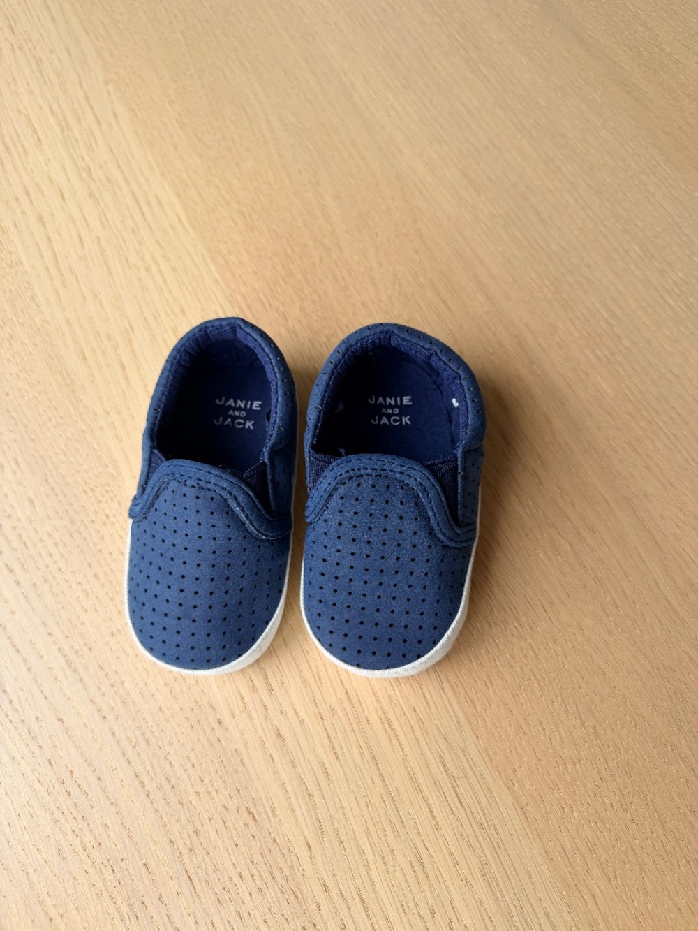 Janie and Jack- navy boat shoe, 3-6 months